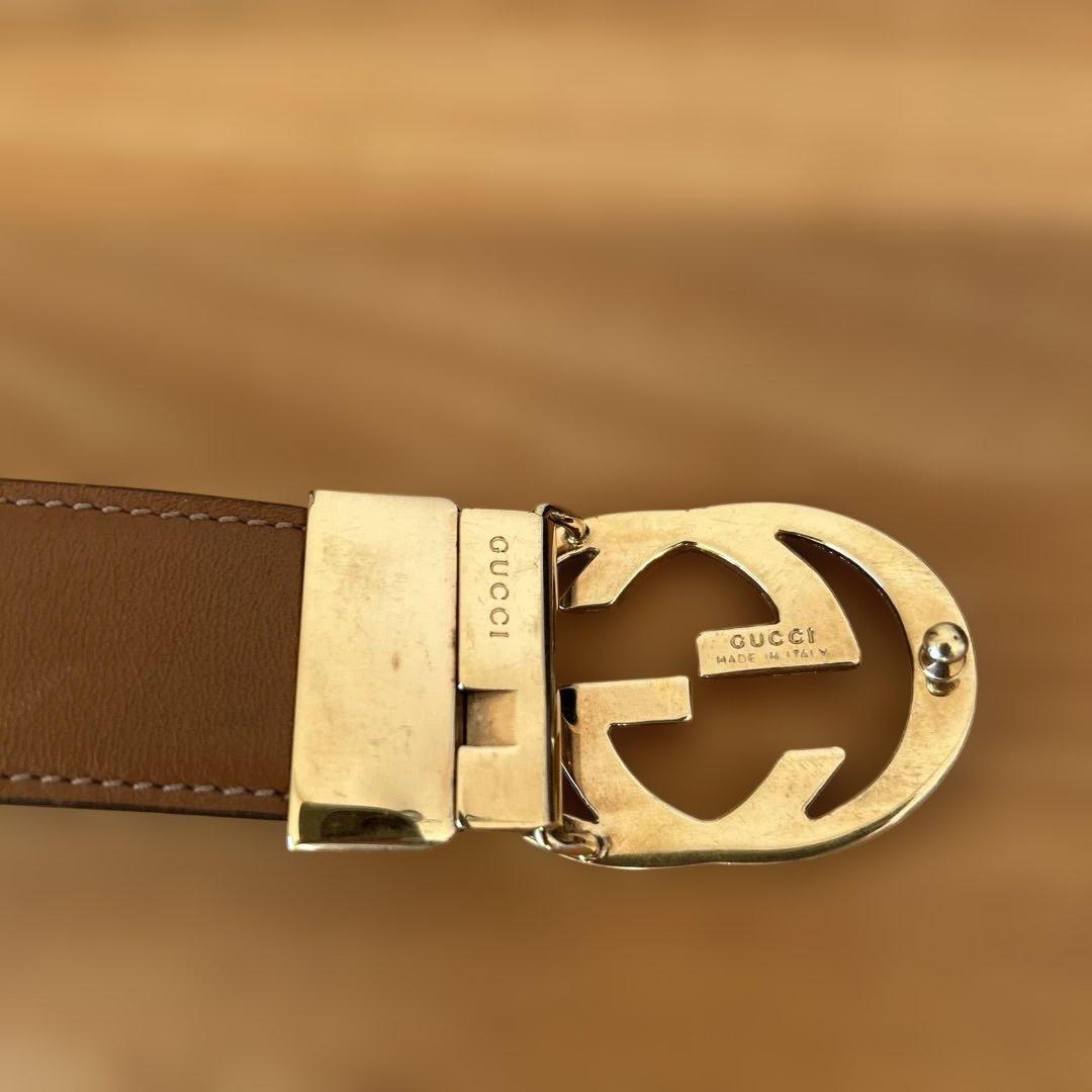 GUCCI グッチレザー ベルト リバーシブル　ブラウン &ブラック
