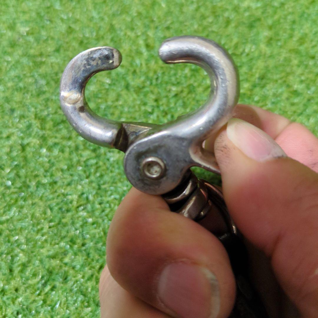 【週末値下】HTC ブラックレザー ウォレットチェーン スタッズ付き