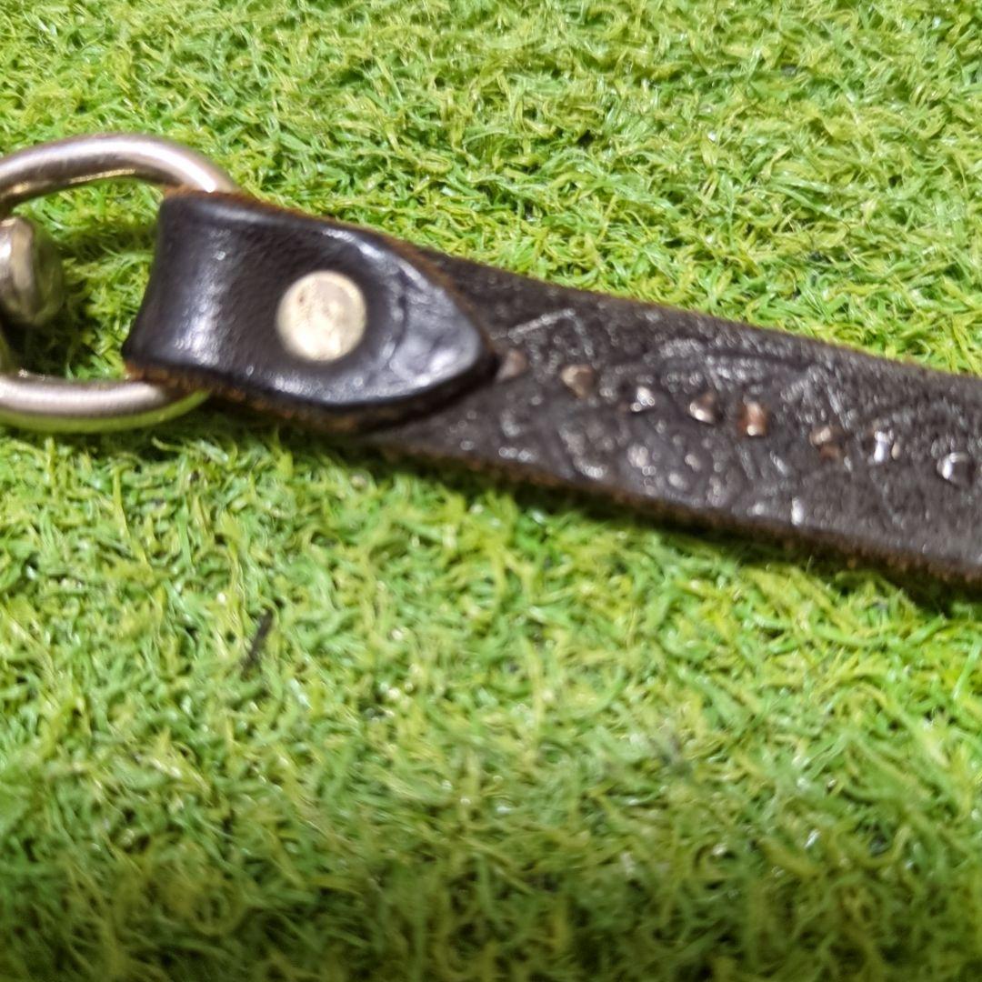 【週末値下】HTC ブラックレザー ウォレットチェーン スタッズ付き