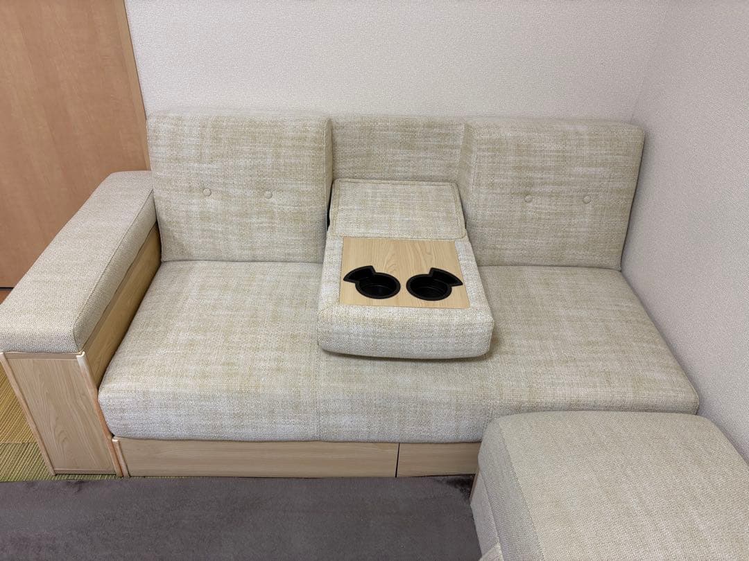 ※【ライオネル】収納付き3人掛け多機能ソファのみ