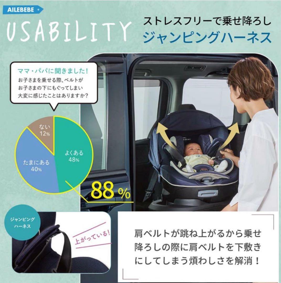 【美品】AILEBEBE クルット6iプレミアム ISOFIX日本製 回転式