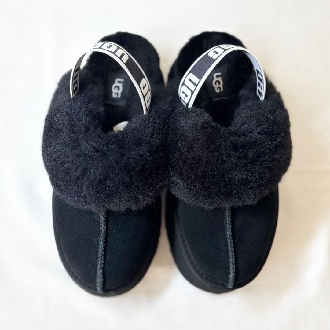 【美品】　UGG 　ファンケット　ムートン　サンダル　ブーツ　ファー　22cm