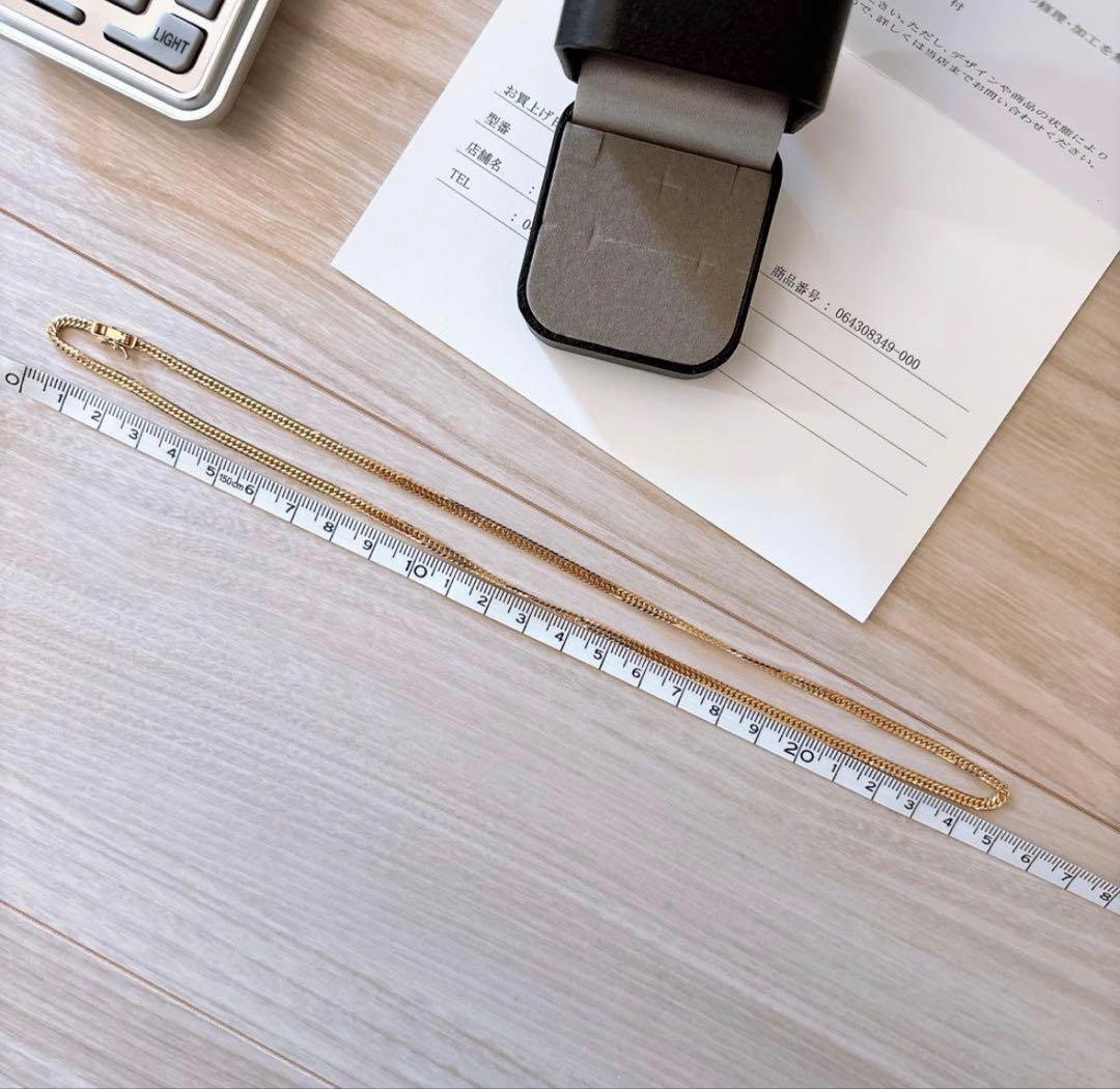 値下げ不可　ジュエリーツツミ　K18喜平ネックレス　Ｗ6面　12.7g 未使用