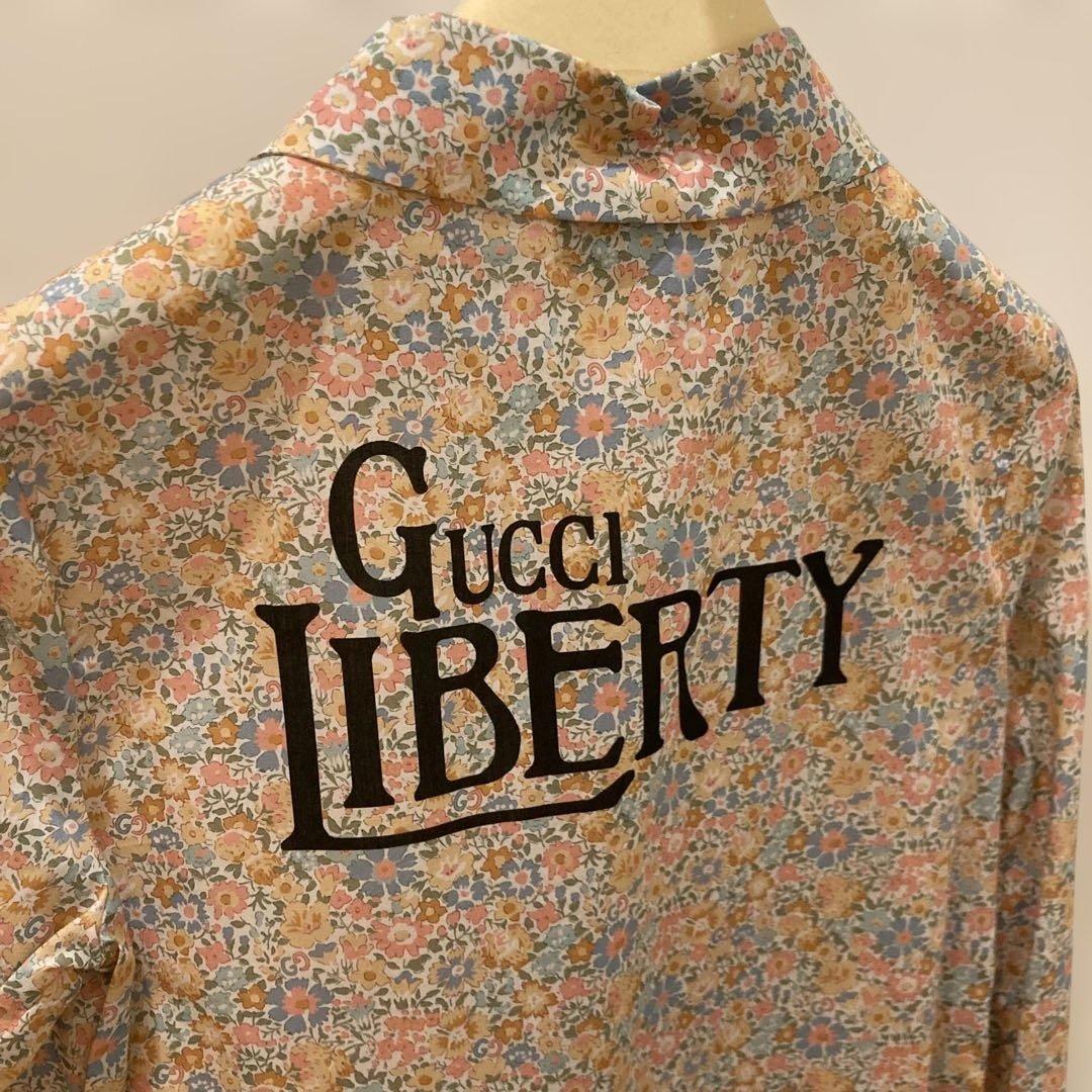新品！タグ付き！Gucci x Liberty バックロゴ　花柄ブラウス 140