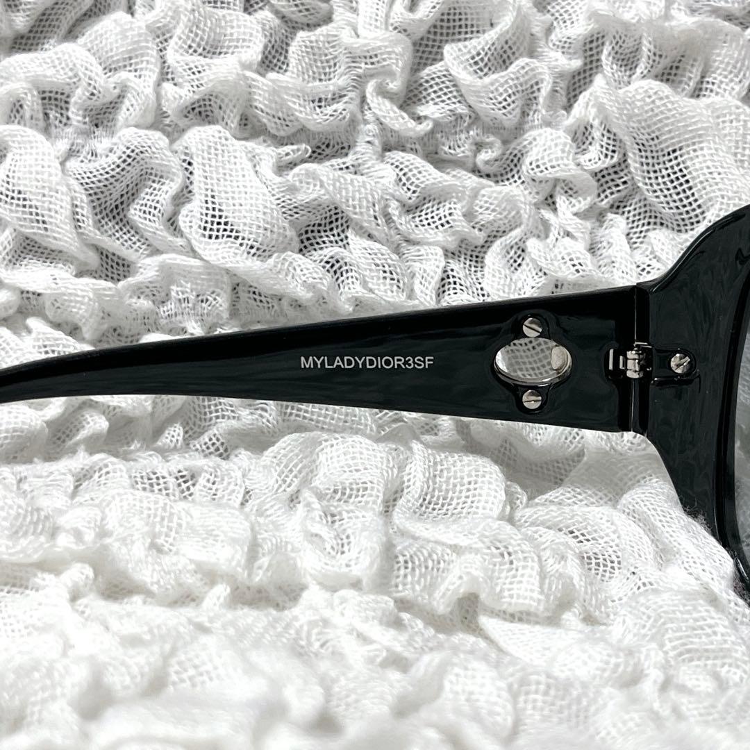 希少✨ラインストーン　Dior ブラック ラウンド型 サングラス　クロコ