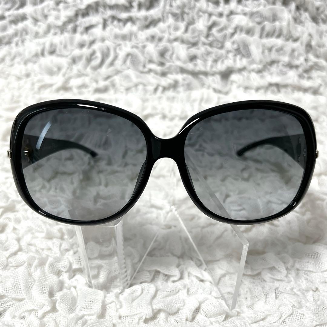 希少✨ラインストーン　Dior ブラック ラウンド型 サングラス　クロコ