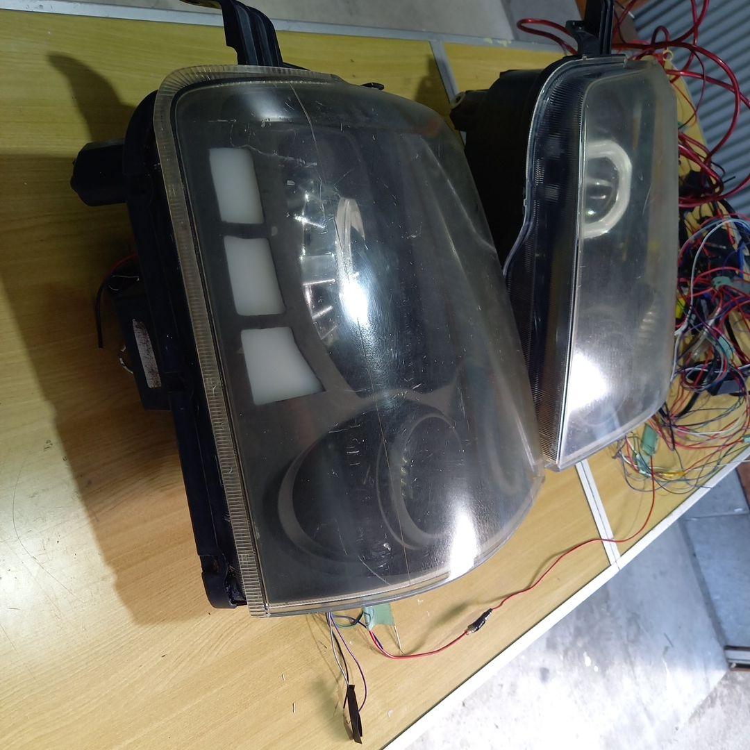 da64w エブリイワゴン ヘッドライト インナーブラック イカリング ジャンク