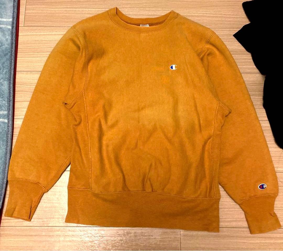 90s USA製 Champion reverse weave マスタード