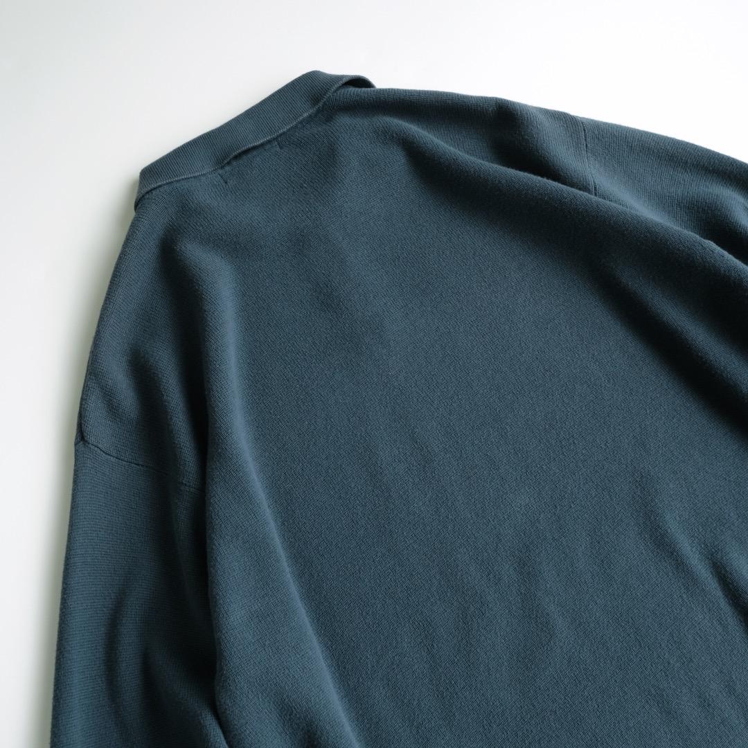 consensus 90s コットンニットポロシャツ ブルー XL