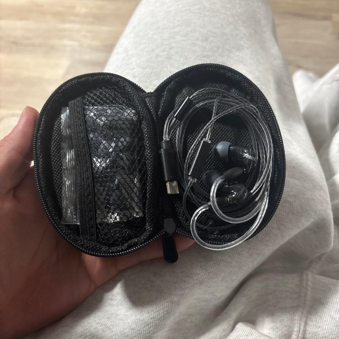 SHURE 有線イヤホン リケーブル可能 収納ケース付きタイプCケーブル付き