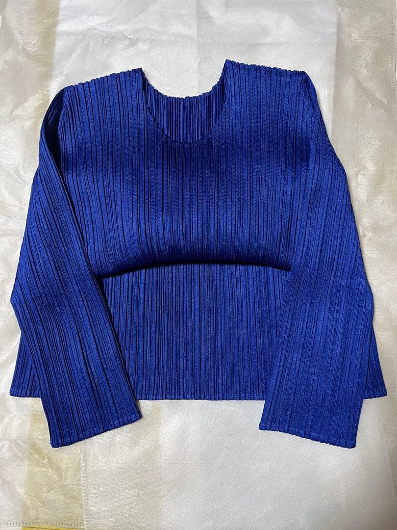 PLEATS PLEASE ISSEY MIYAKE カットソー/ブルーサイズ3