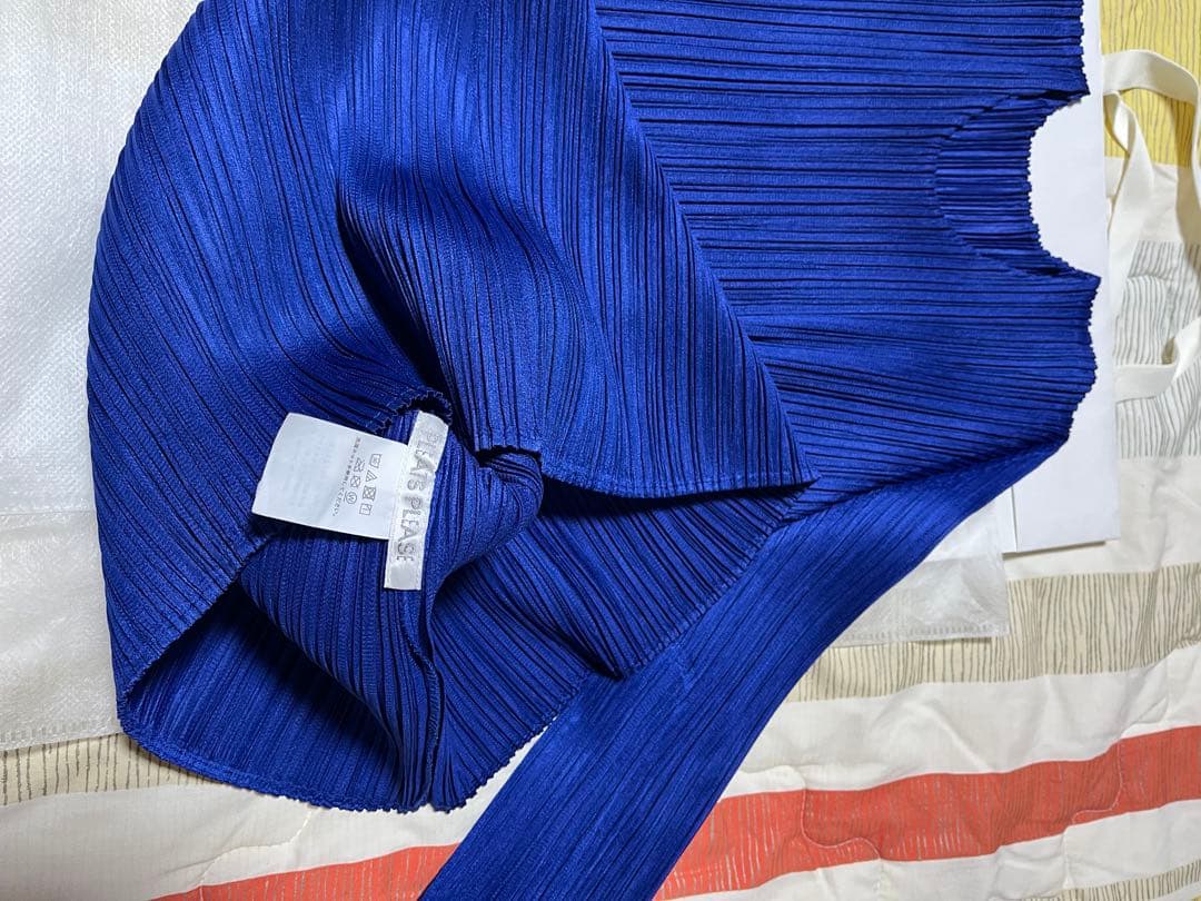 PLEATS PLEASE ISSEY MIYAKE カットソー/ブルーサイズ3