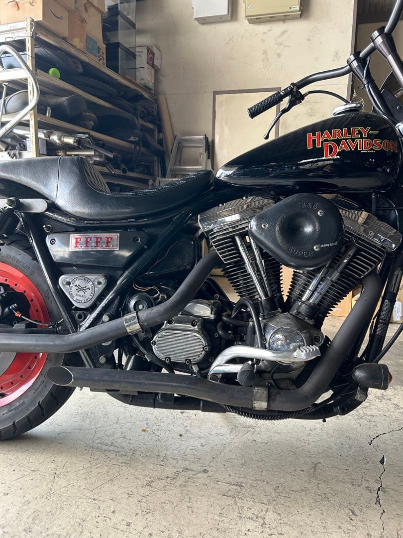 HARLEY-DAVIDSON 黒 タンク　FXR