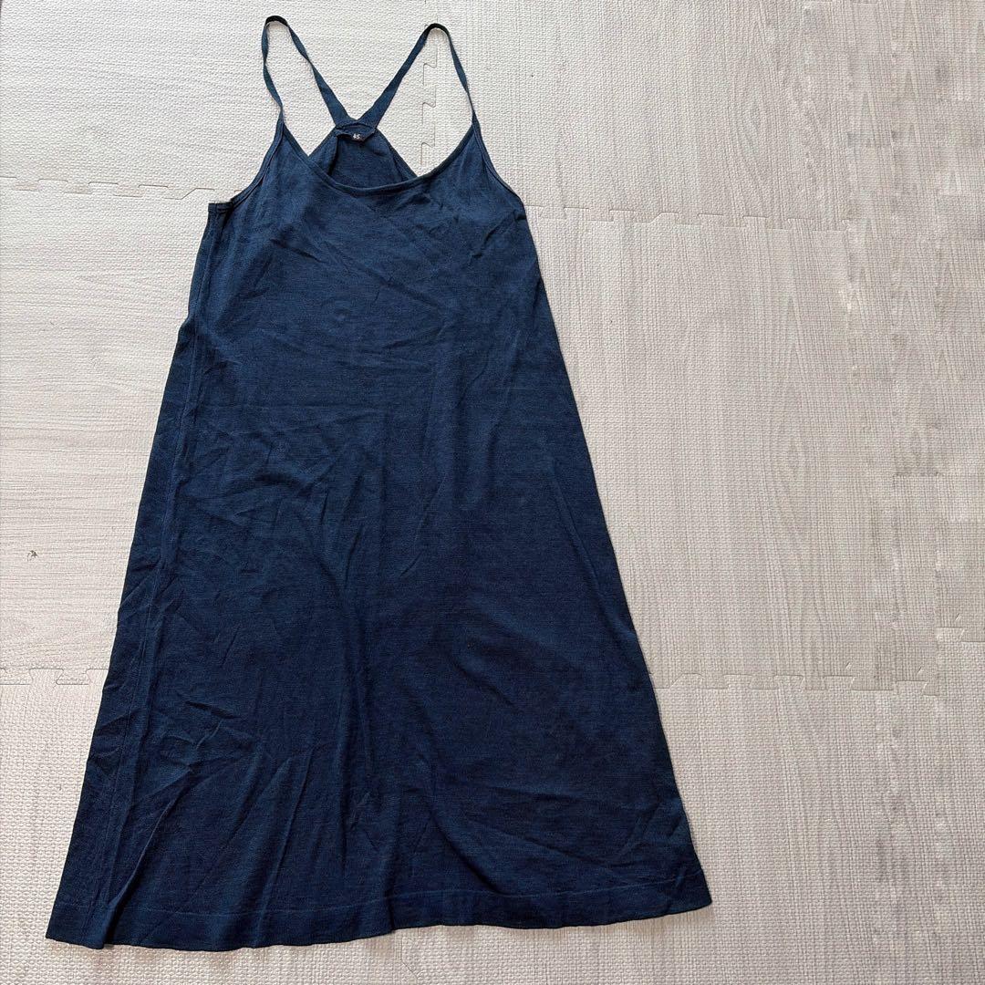 専用45R ギマニット　キャミソールワンピース インディゴ　サマーニット