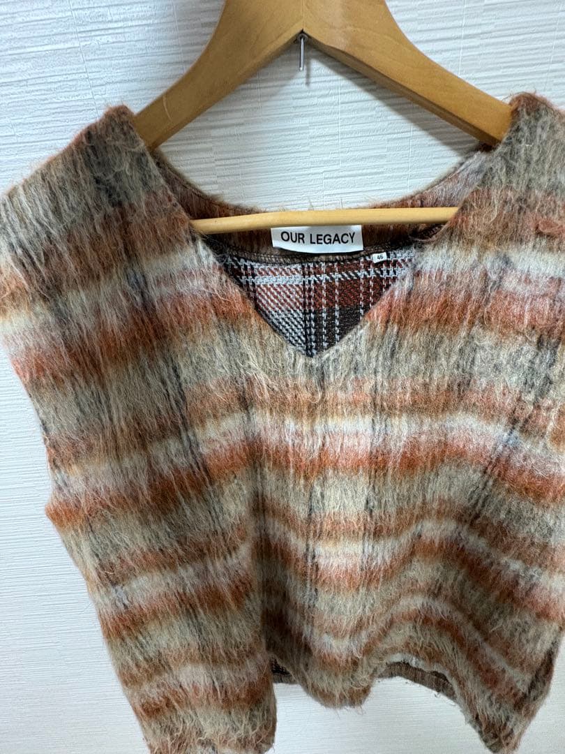 OUR LEGACY Vネックベスト 46 モヘアカーディガン