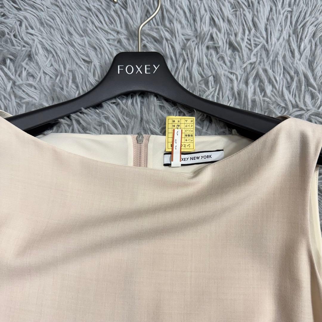 フォクシー ローウエストフレア タルトドレス Aラインワンピース 美シルエット