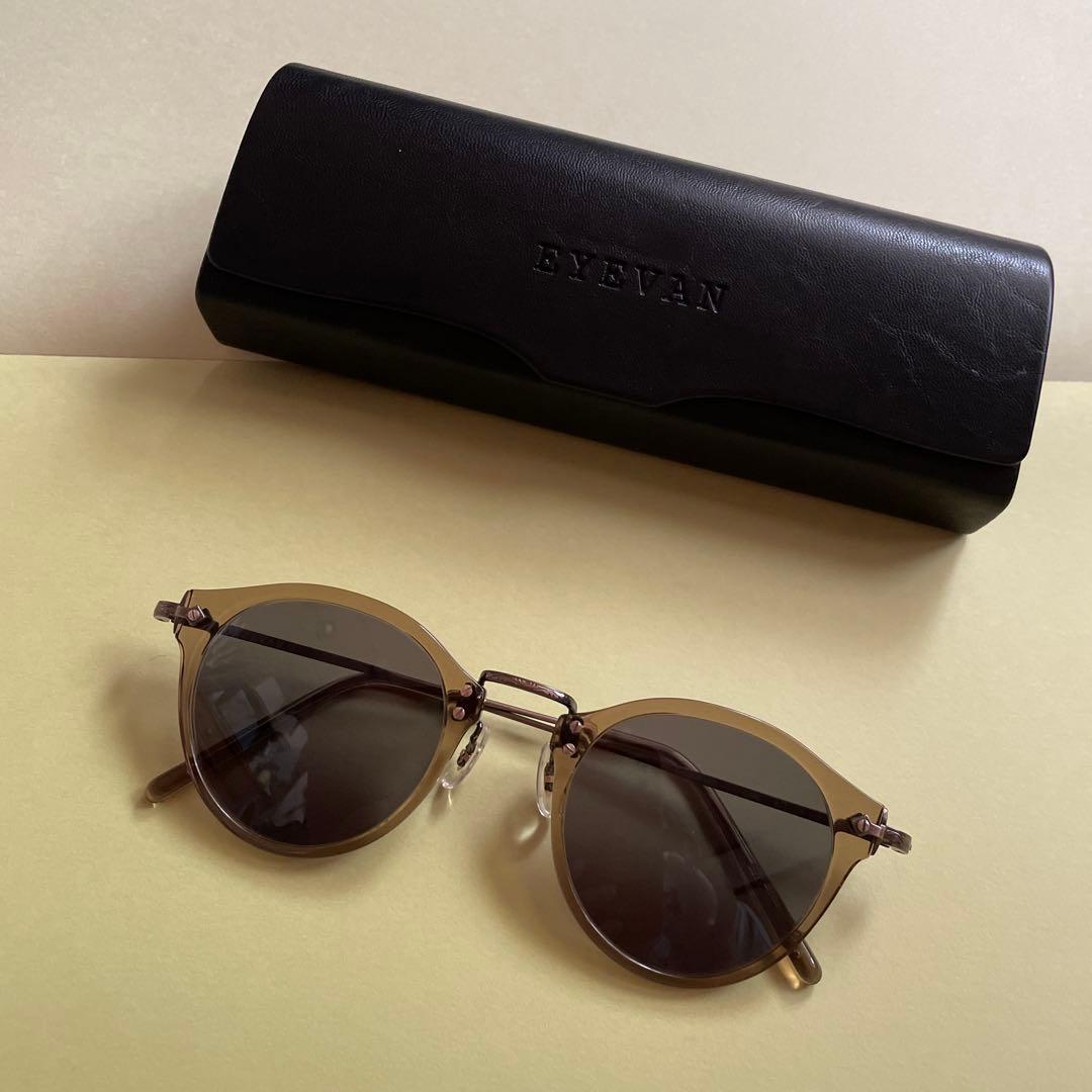 EYEVAN ラウンドサングラス ブラウンレンズ