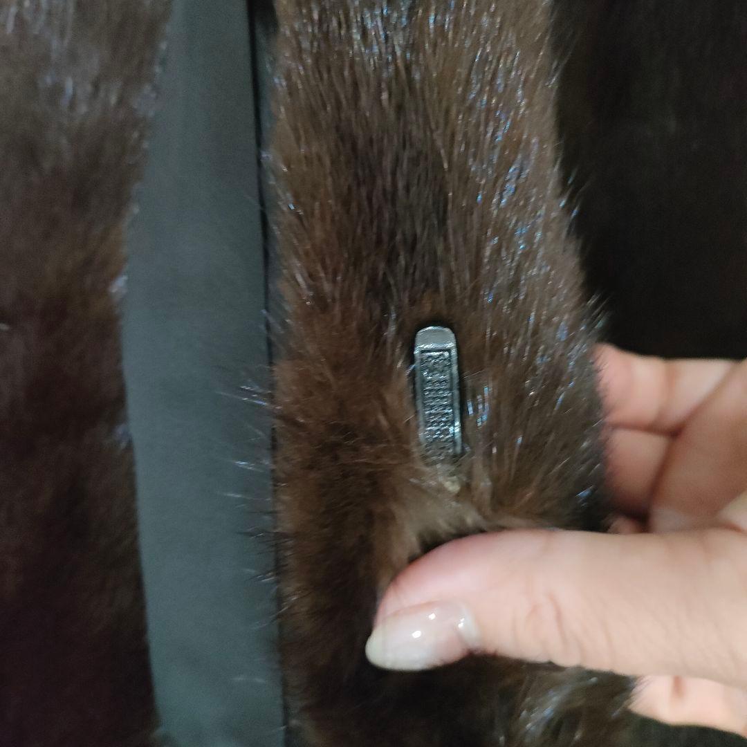 超高級 13号 SAGA MINK ミンクファー コート 毛皮 リアルファー 茶