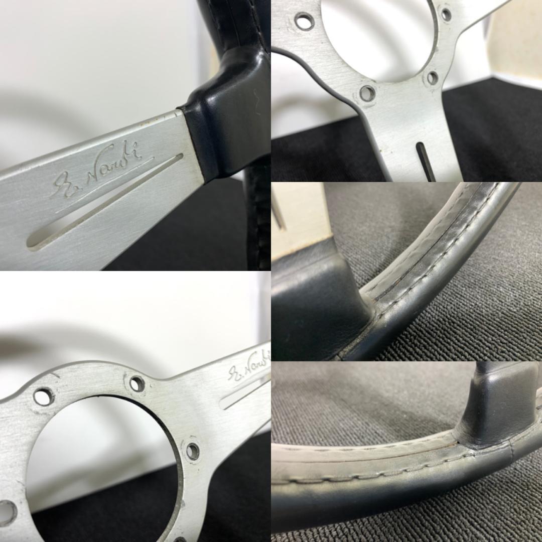 ナルディ クラシック 36パイ シルバー ブラックレザー 正規 ステアリング