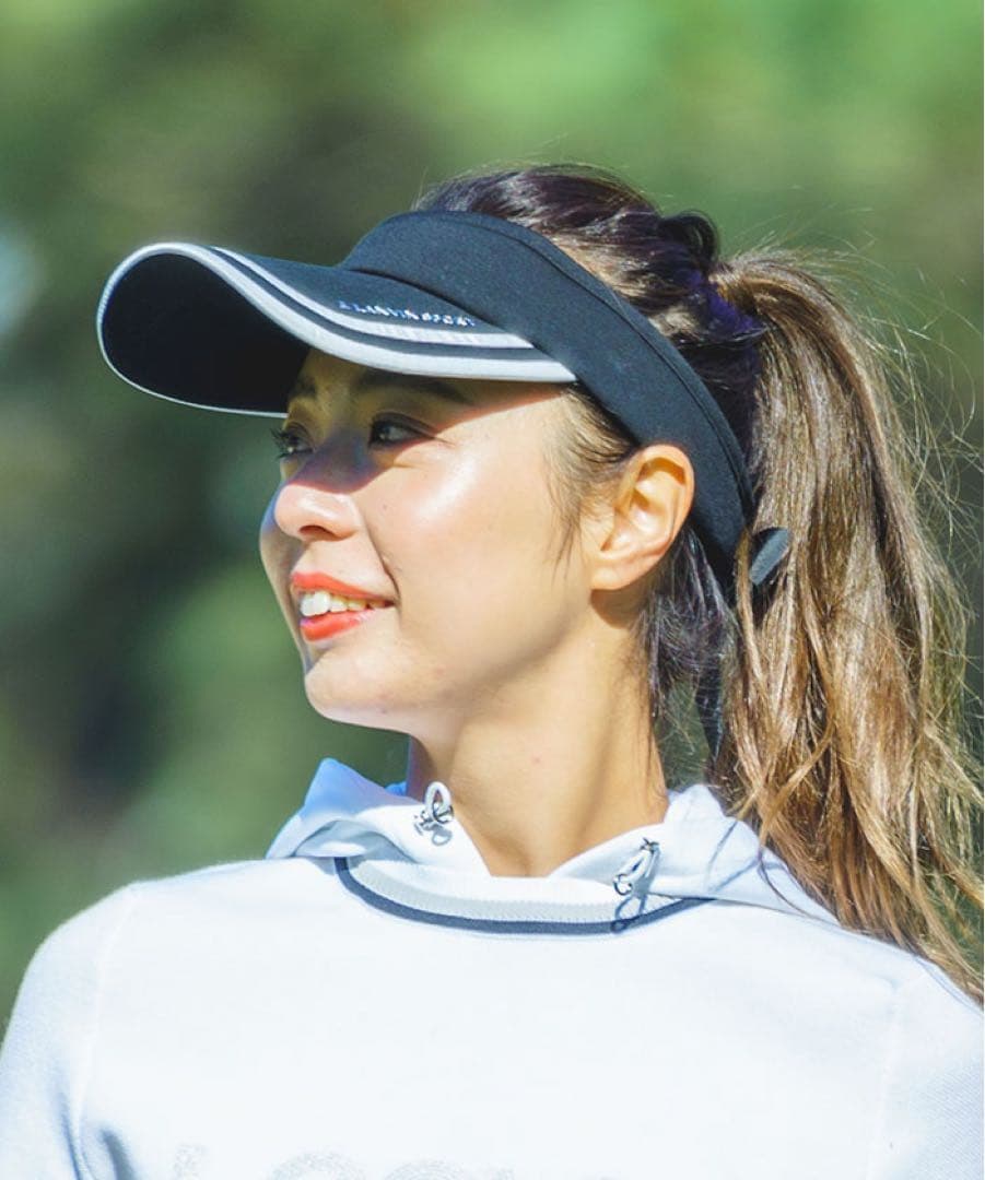 LANVIN SPORT ランバンスポール　切替ライン　リボンバイザー