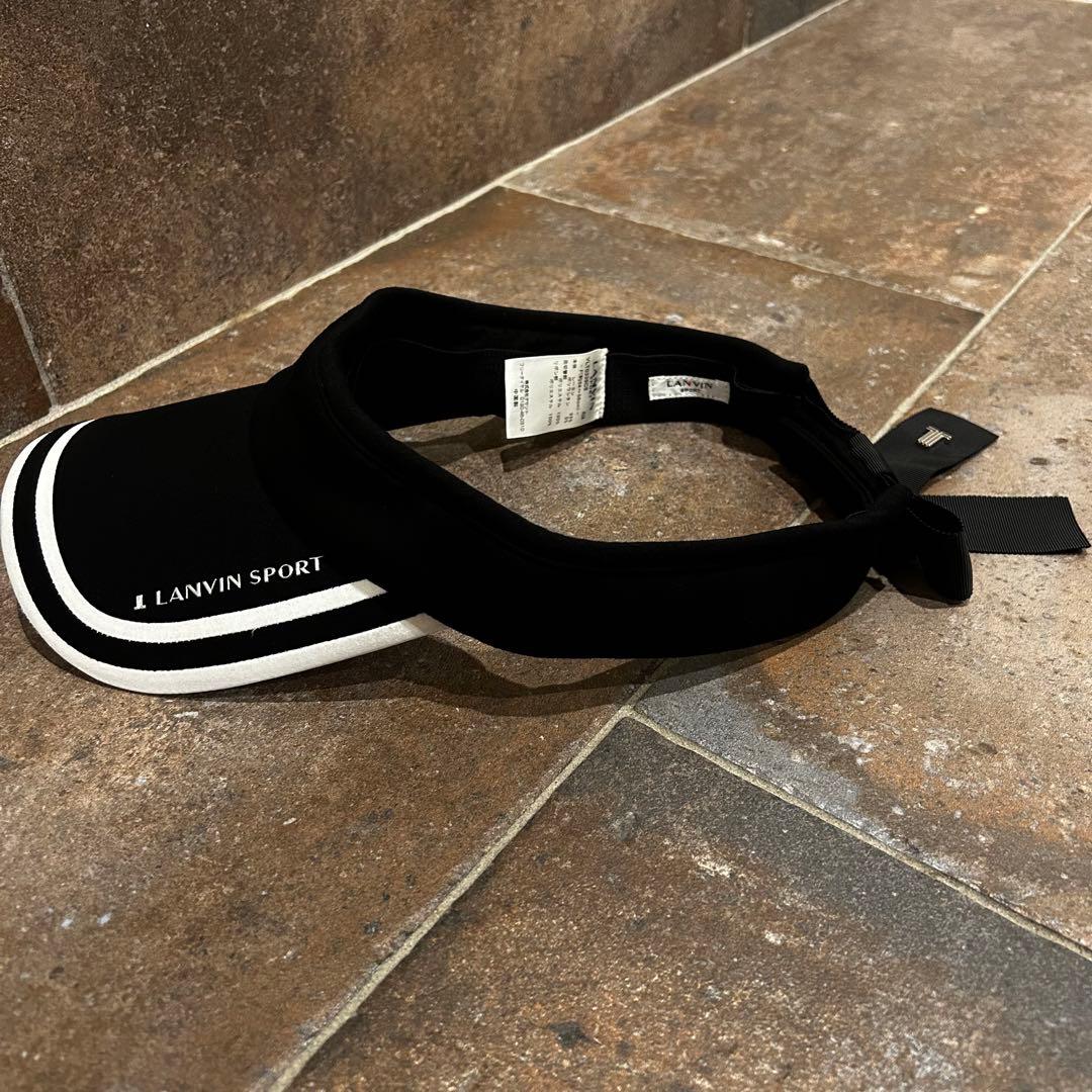 LANVIN SPORT ランバンスポール　切替ライン　リボンバイザー