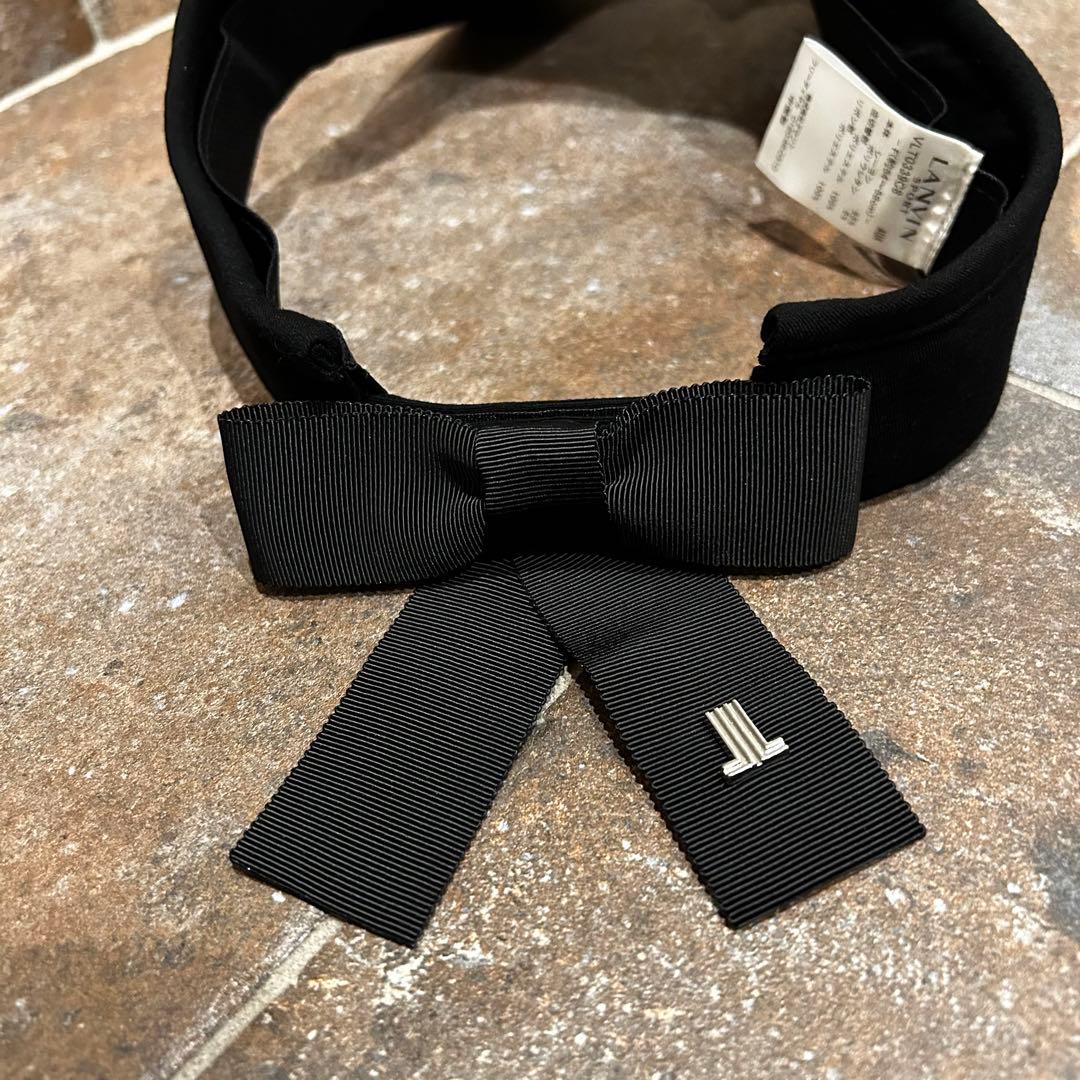 LANVIN SPORT ランバンスポール　切替ライン　リボンバイザー