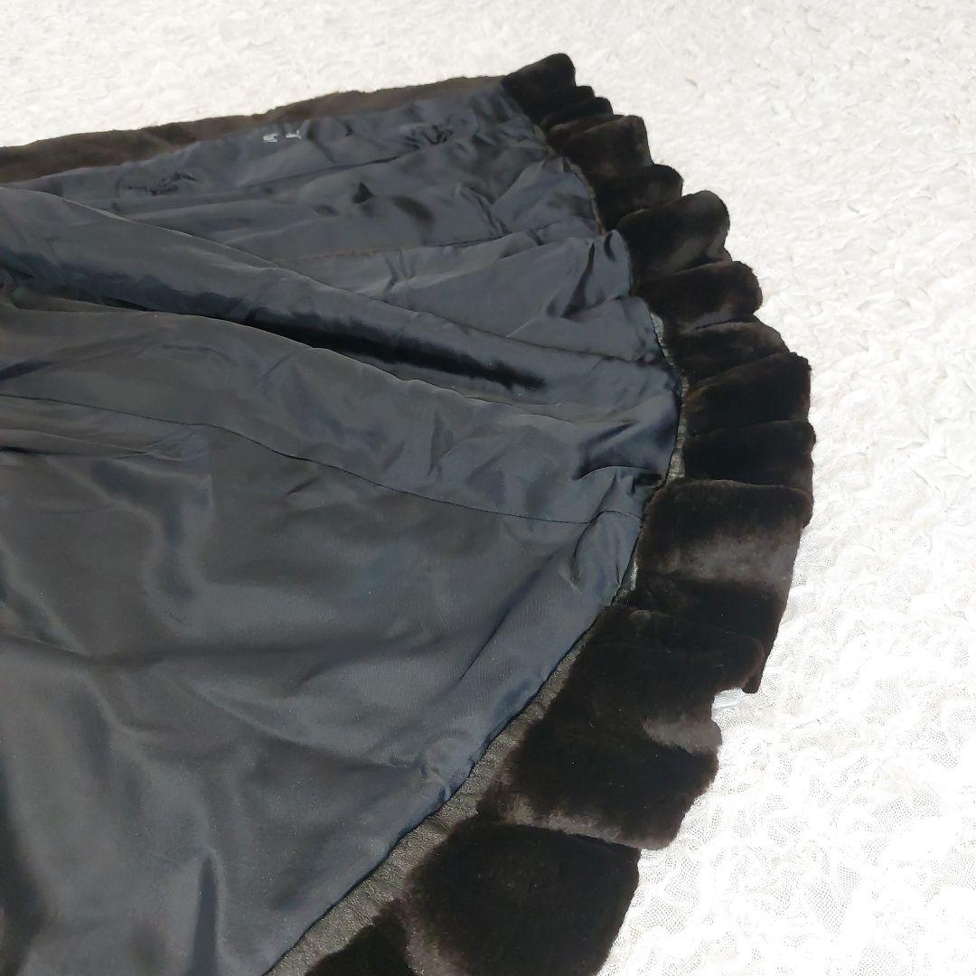 極上の肌触り シェアードミンク イタリアARIANNA フレア ケープコート