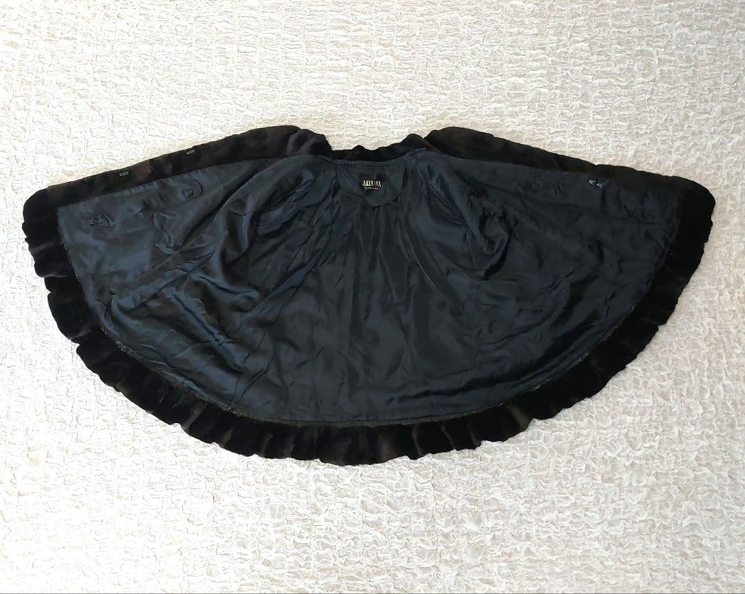 極上の肌触り シェアードミンク イタリアARIANNA フレア ケープコート