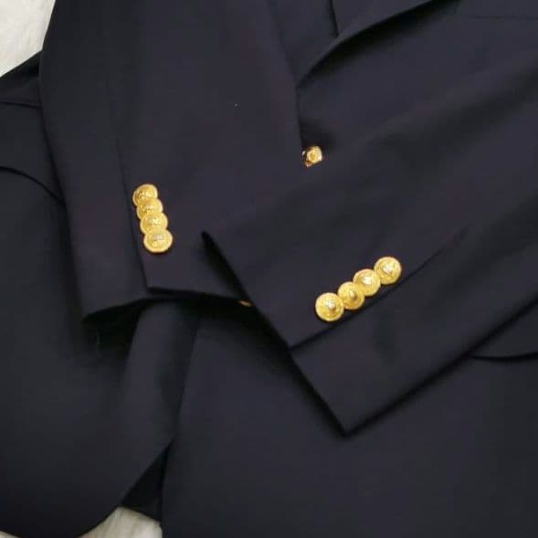 美品 ポロバイラルフローレン 紺ブレ 金ボタン ネイビー Lサイズ