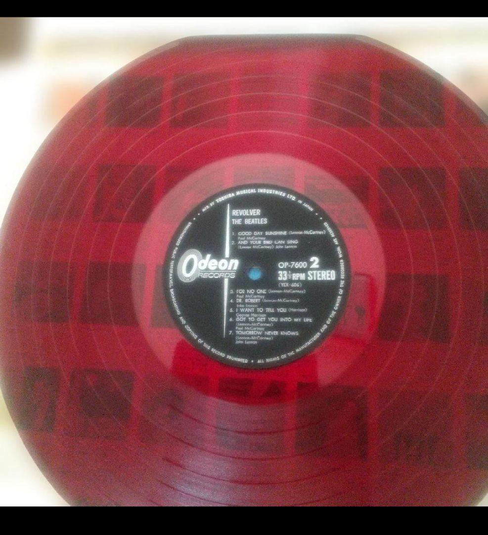 ビートルズ！ リボルバー OP-7600 赤盤！ 水色帯補充票付！