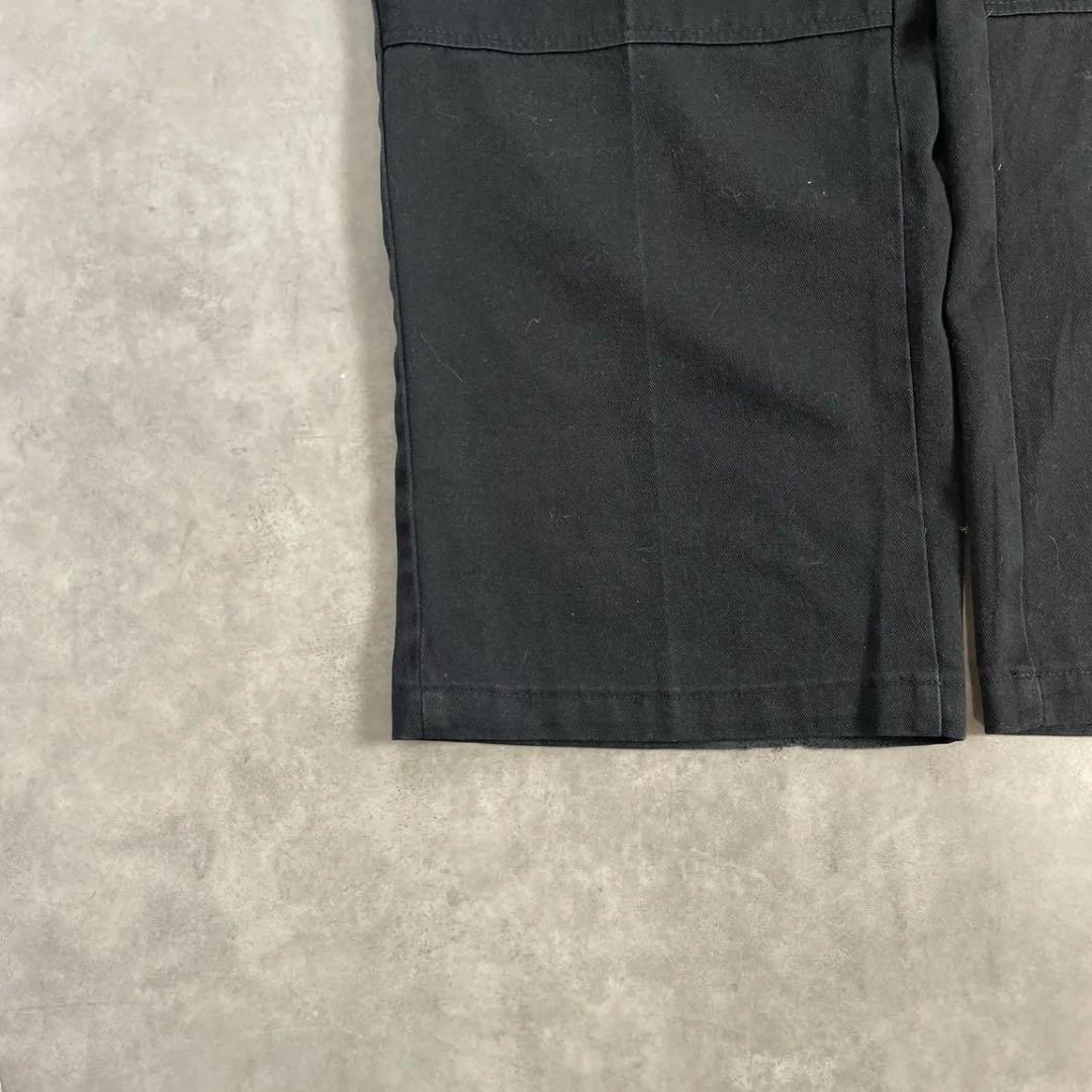 名作 神サイズ USA製90s Dickies ダブルニー ブラック 黒　古着