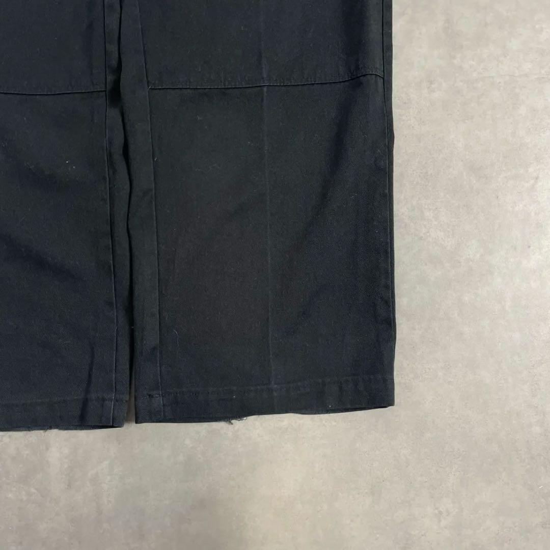 名作 神サイズ USA製90s Dickies ダブルニー ブラック 黒　古着