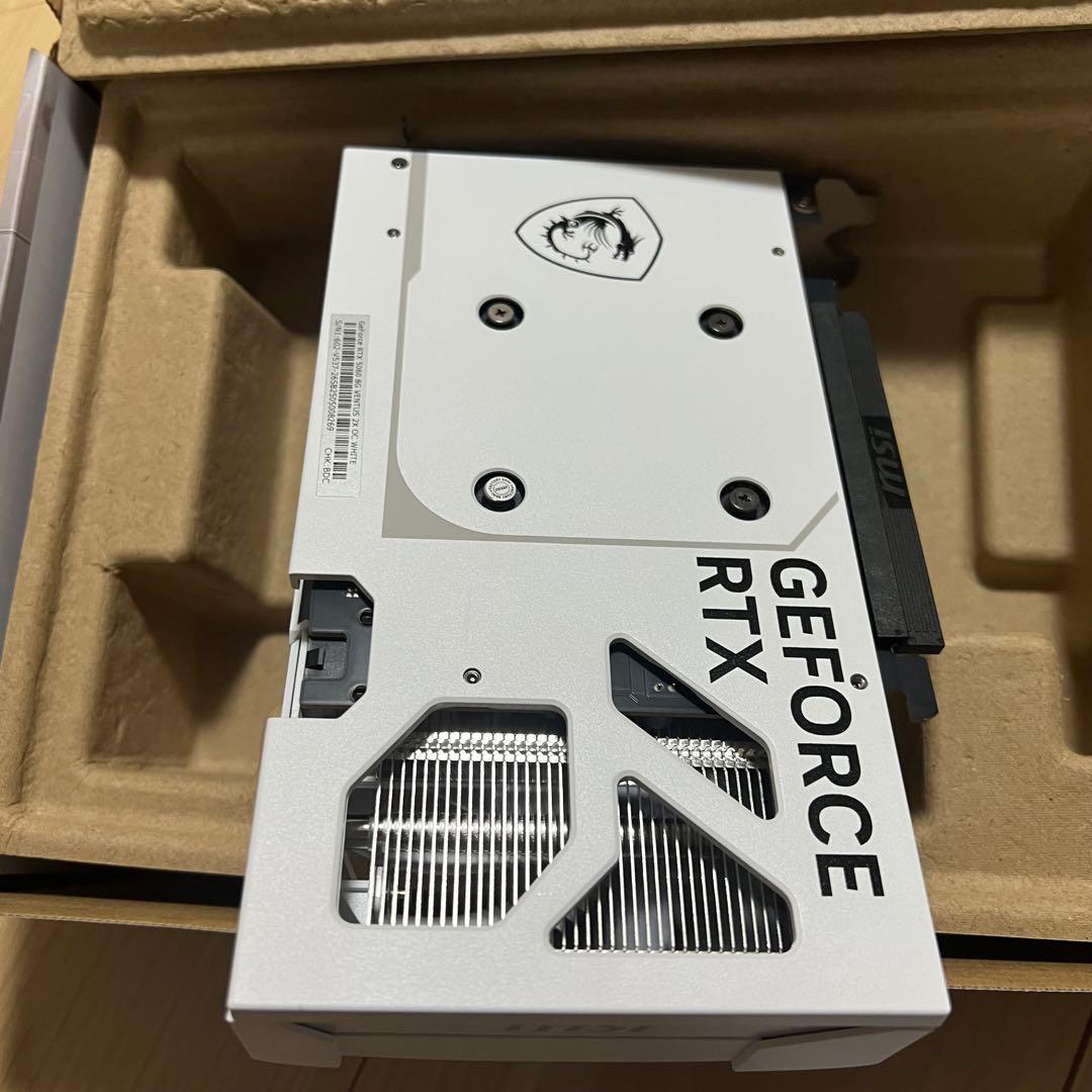 グラフィックボード・グラボ・ビデオカード MSI GEFORCE RTX 5060 8G VENTUS 2X white