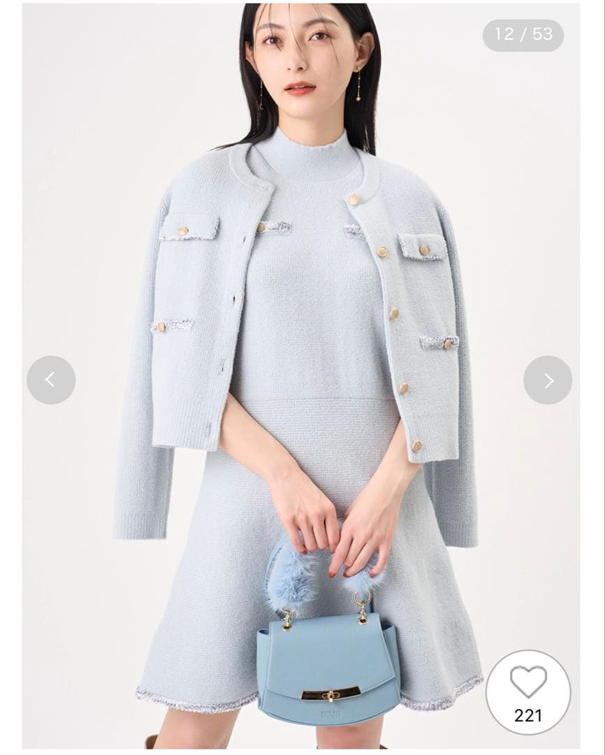 CELFORDセルフォードトリムミニニットワンピースセット ツイードセットアップ