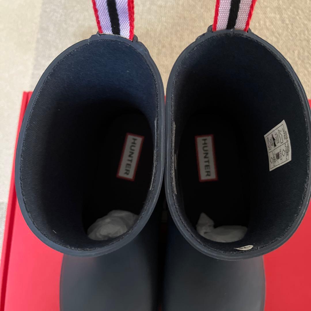 HUNTER ネイビー ショートブーツ