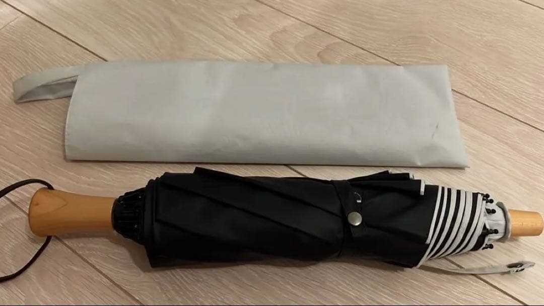 サンバリア100 ／　サンバリア　ホワイト 折りたたみ日傘 専用袋付き