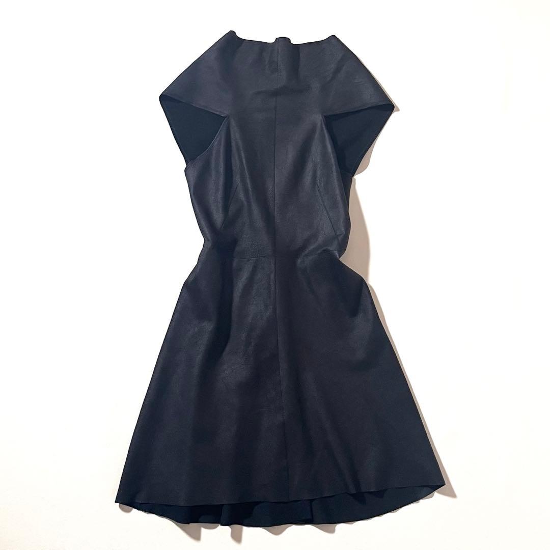 【美品】リックオウエンス　ラムレザー ワンピース　羊革　ブラック　黒　アーカイブ