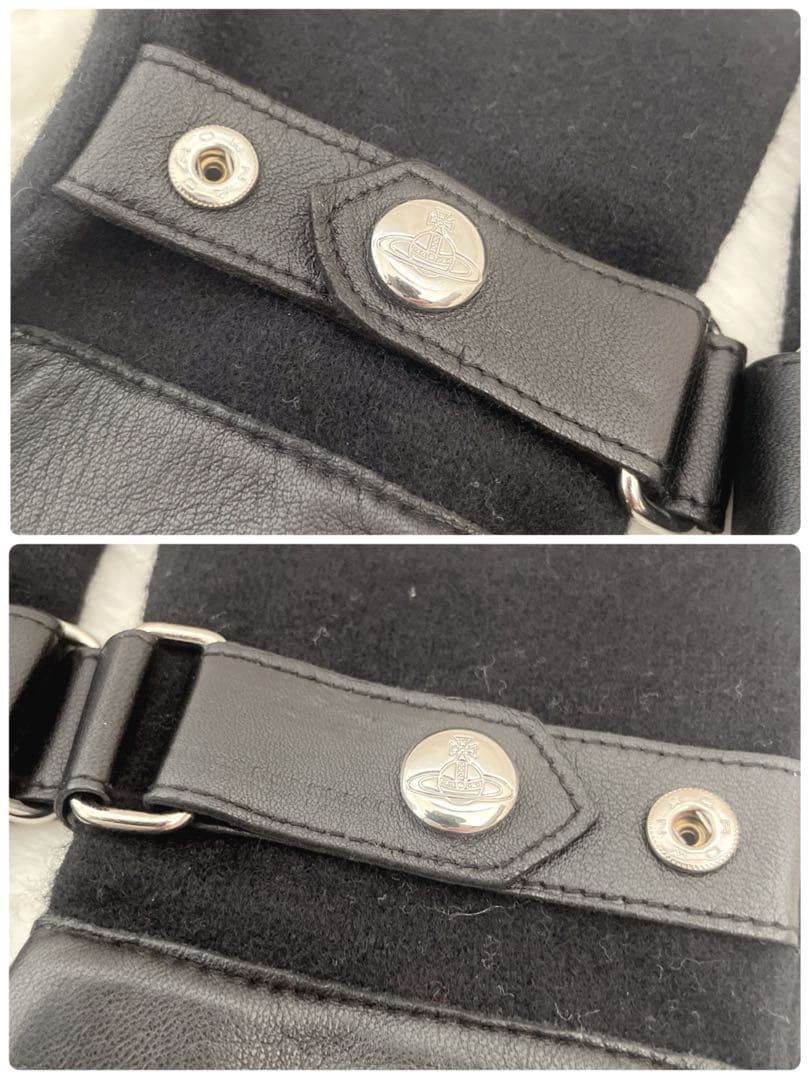 【極美品】Vivienne Westwood レザー 手袋 ブラック オーブ