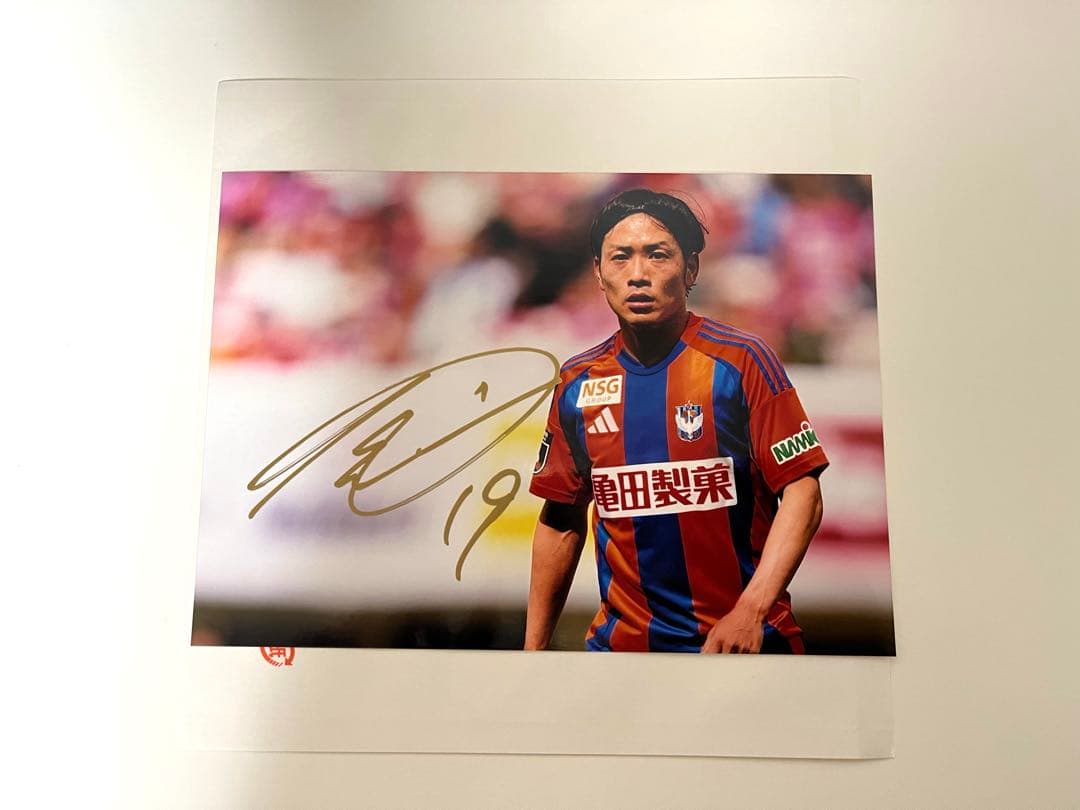 アルビレックス新潟　19 星雄次 直筆サイン入りフォト　写真　 Jリーグ
