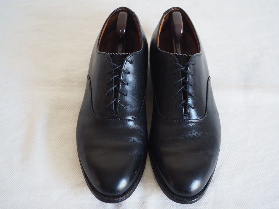 靴 Alden 932 Black Plain Toe Balmoral