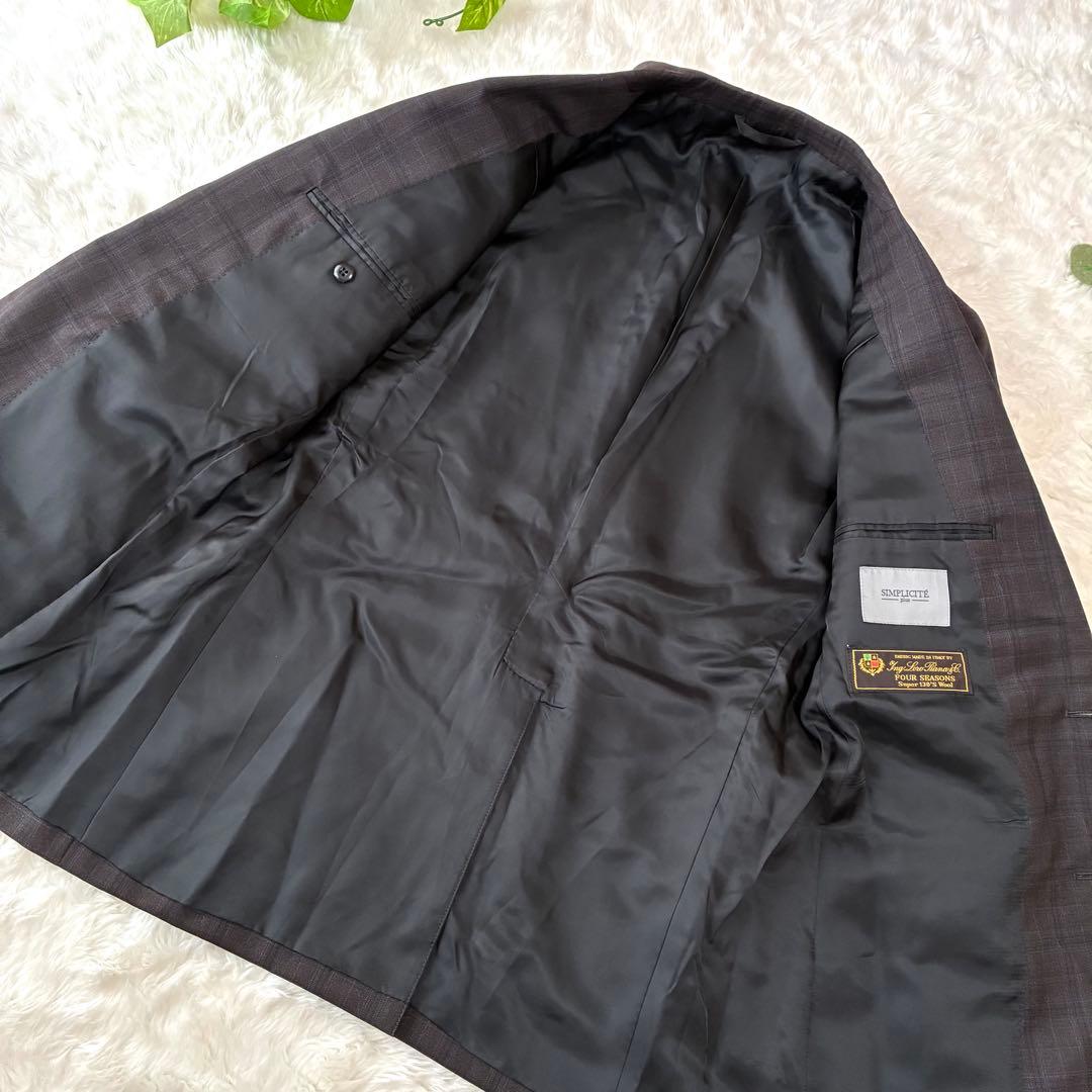 SIMPLICITY plus　ロロピアーナ　チェック　スーツ　セットアップ