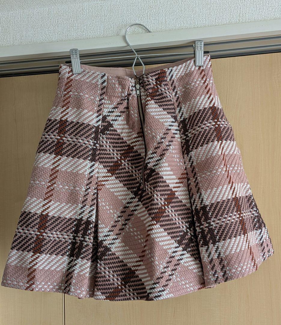 ♡SNIDEL♡ロービングチェックミニスカート♡ピンク♡