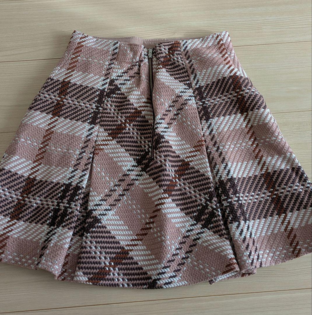 ♡SNIDEL♡ロービングチェックミニスカート♡ピンク♡