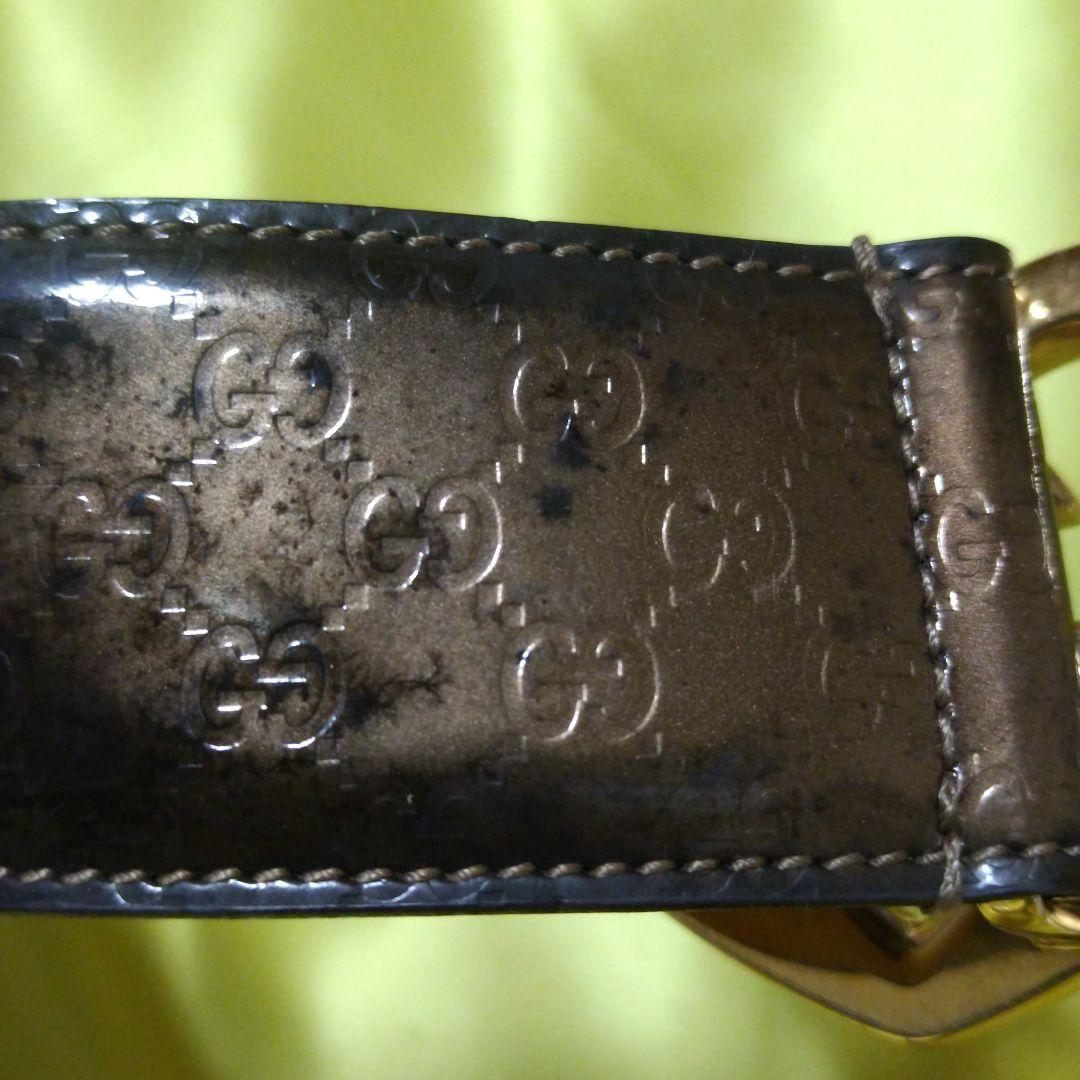 GUCCI ブラックベルト GGロゴ 245856 サイズ96-38