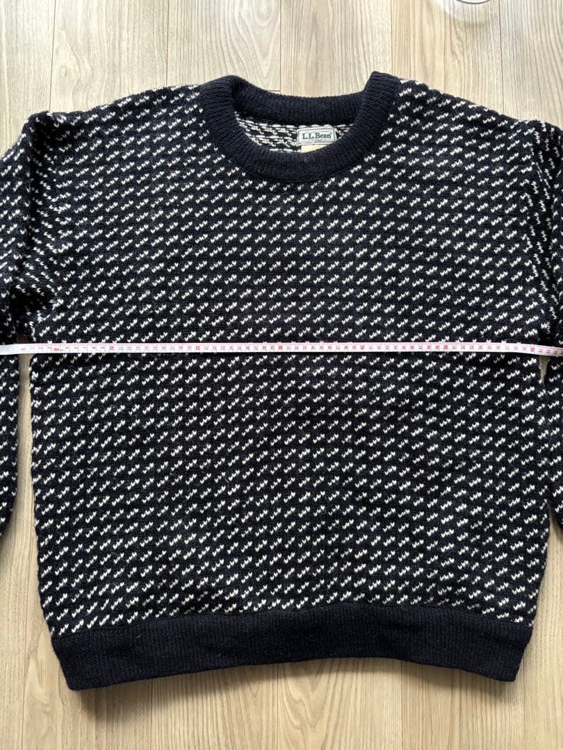 80s L.L.Bean バーズアイニットセーター X-LARGE 有原みゆ紀