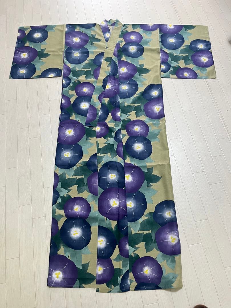 【新品 未使用 】 KIMONOMACHIオリジナル 朝顔柄浴衣7点セット！