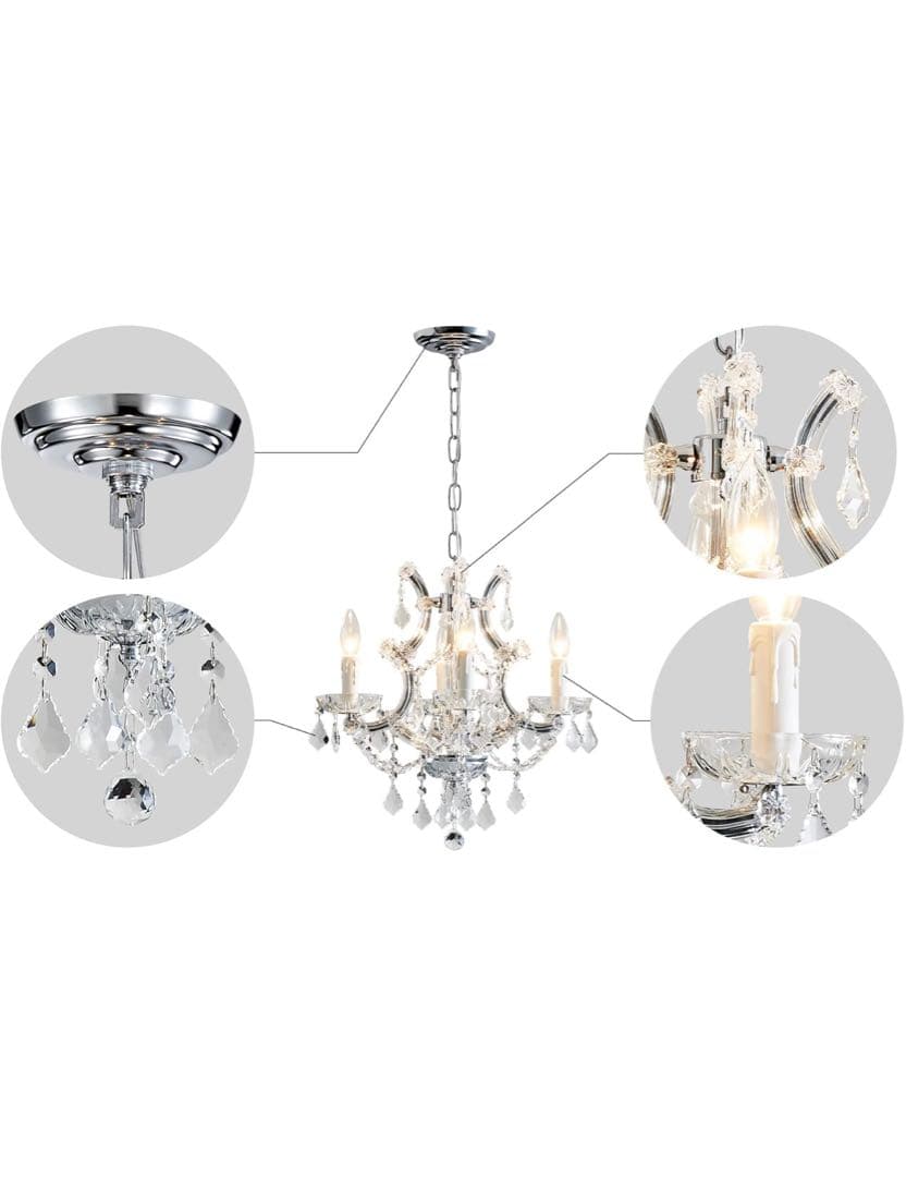 Saint Mossi シャンデリア クリスタル クリスタル 調 ガラス