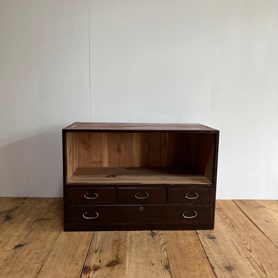 アンティーク チェスト 箪笥 ローボード テレビ台 昭和レトロ 無垢材 z833
