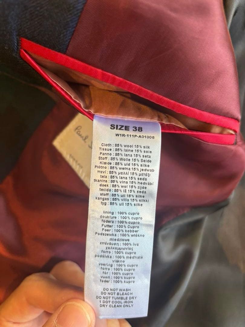 Paul Smith ターンチェック　ジャケット　サイズ38