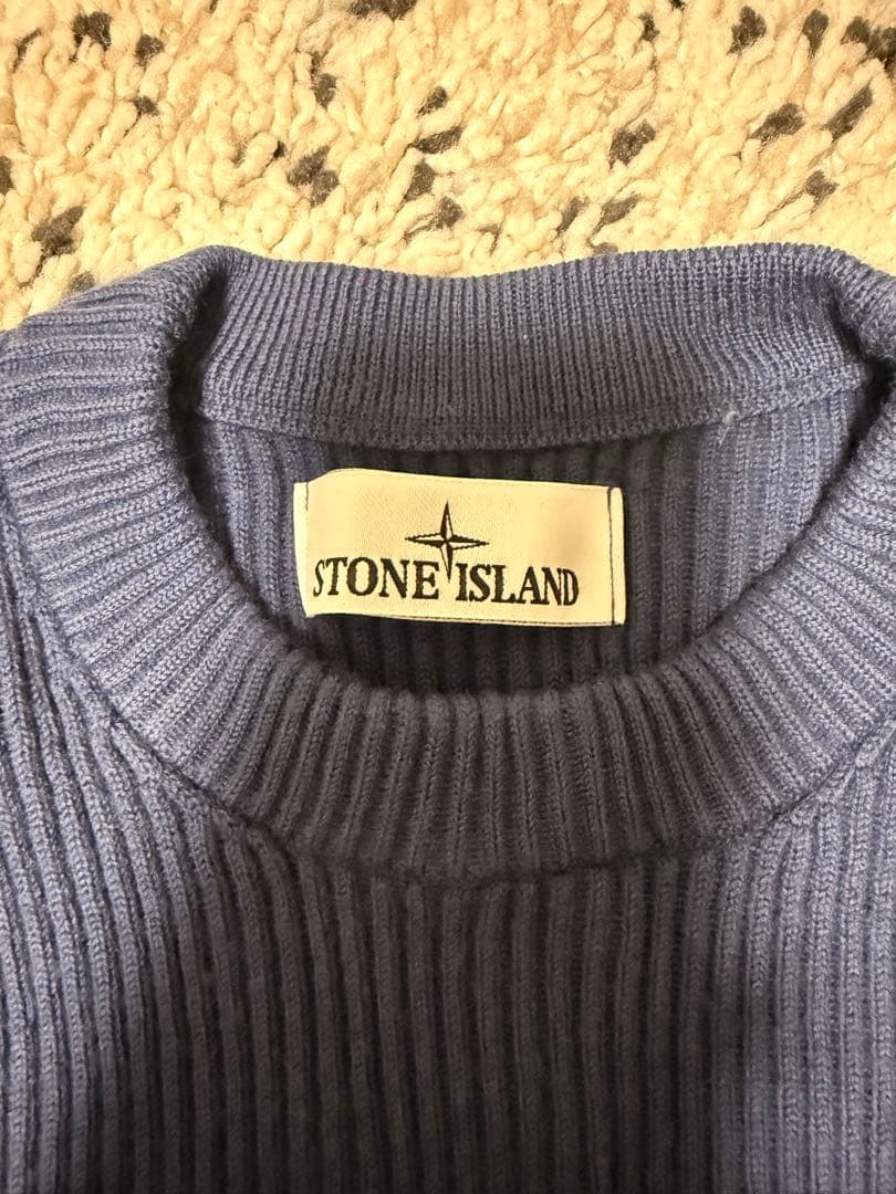STONE  ネイビーリブセーター